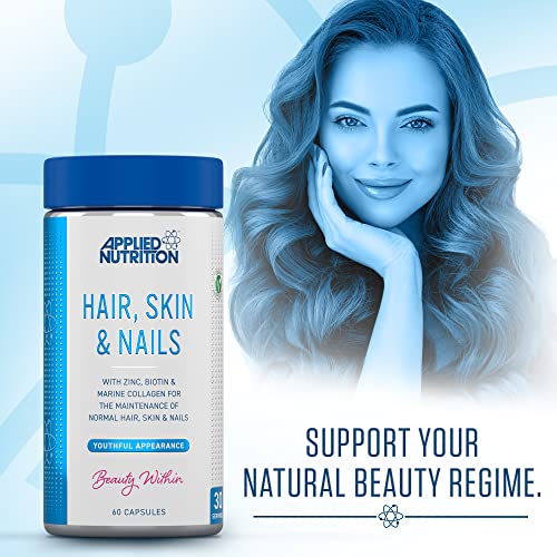 Applied Nutrition Hair Skin & Nails - 60 Caps - Hair Skin & Nails Support Capsules