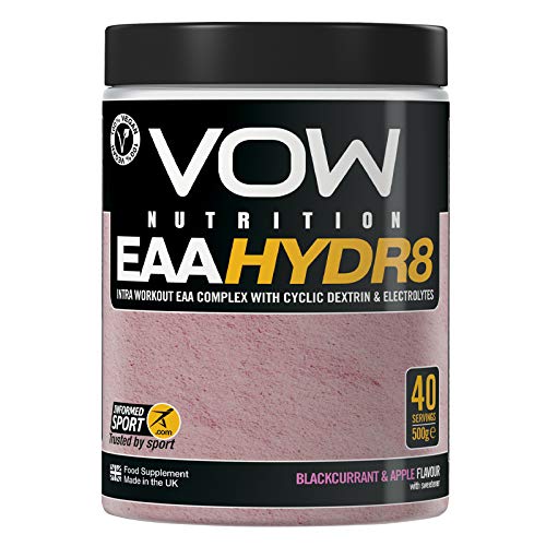 VOW Nutrition Hydr8 Blackcurrant Apple EAA powder with electrolytes supports training