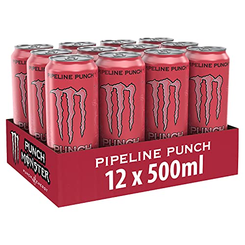 12-pack of Monster Energy Juiced Mango Loco carbonated energy drinks cans