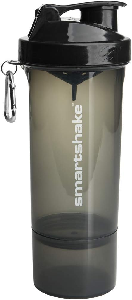 Smartshake Slim Shaker - 500ml / Gunsmoke - Shaker Bottle (Less Than 2 Litres)
