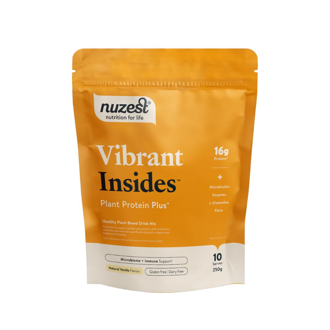 Nuzest Plant Protein Plus + - Vibrant Insides - 250g / Natural Vanilla Flavour - Protein Blends
