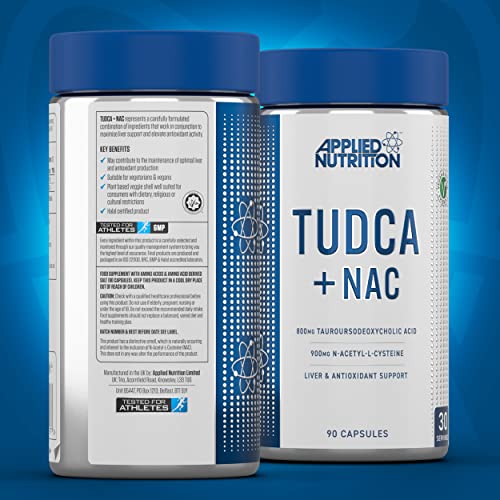 Applied Nutrition Tudca + Nac - 90 Caps - Antioxidant Support Capsules