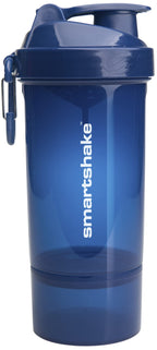 Smartshake One Shaker with dark blue translucent mixer net and detachable bottom compartment