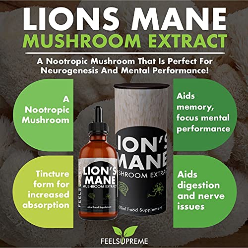 Feel Supreme Lions Mane Extract - 60ml - Cognitive Support Liquid