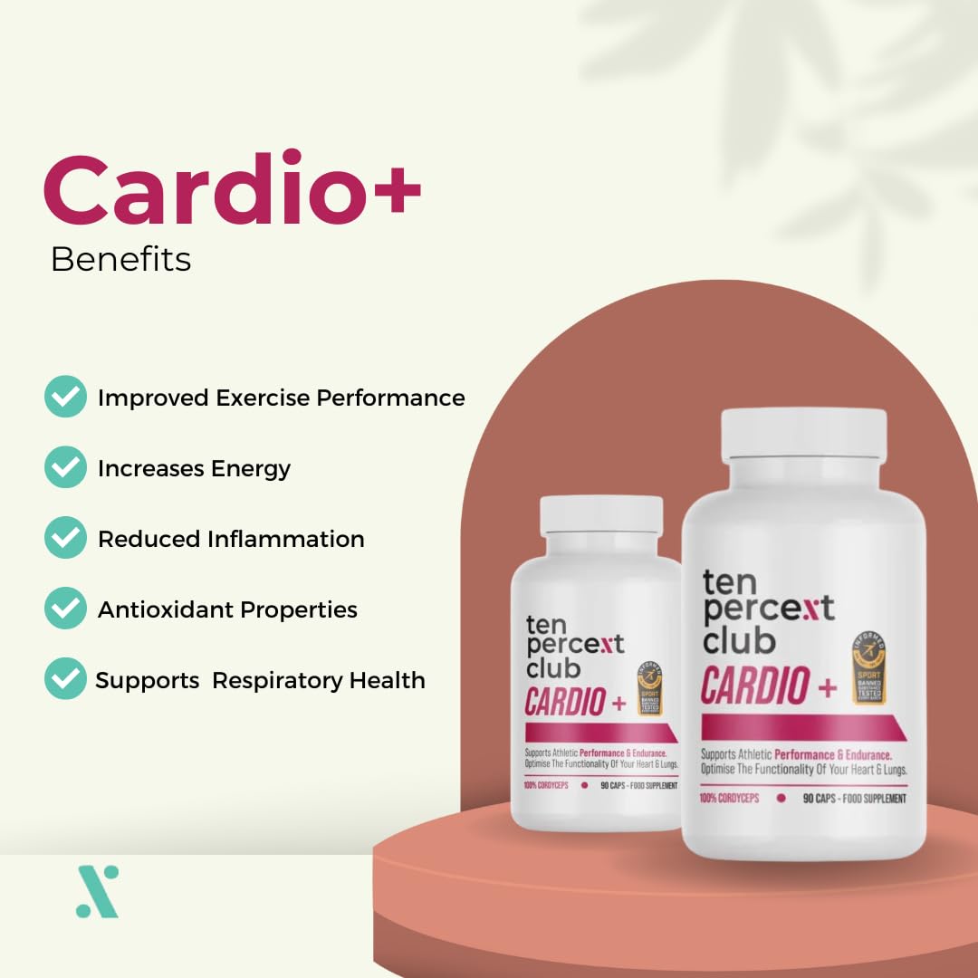 The Ten Percent Club Cardio + - 90 Caps - Mushrooms
