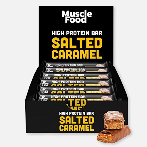 MuscleFood High Protein Bar - 12x45g / Salted Caramel - Protein Bars