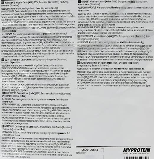 MyProtein Impact Casein - Casein Proteins
