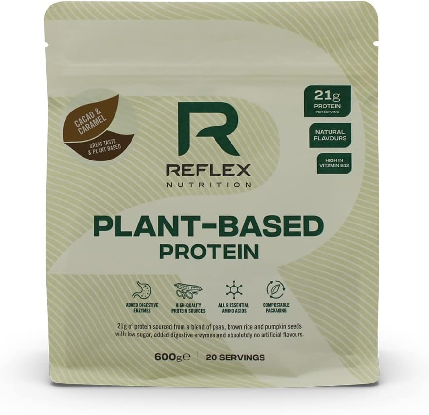 Reflex Nutrition Plant Based Protein - 600g / Cacao & Caramel - Plant Protein Powder