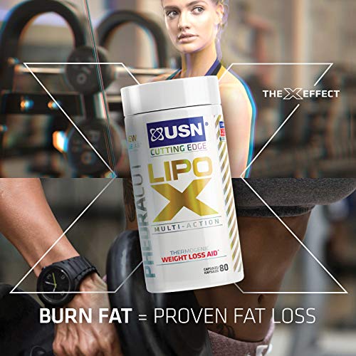 White and gold USN Phedracut Lipo X bottle, fat metabolism booster for weight loss journey