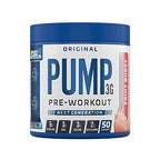 Blue and white Applied Nutrition Pump 3G pre-workout supplement in Fruit Burst flavor