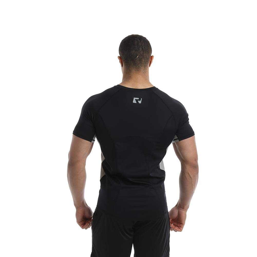 Black RIPT Contrast Performance T-Shirt XL with gray side panels and branded logo