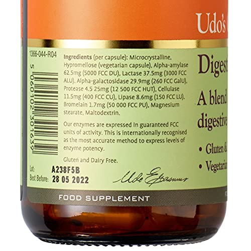 Udo’s Choice Digestive Enzyme Blend - Digestion Support Capsules