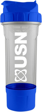 Blue USN Tornado Shaker with leak-proof blending powders and airtight capsule mouthpiece