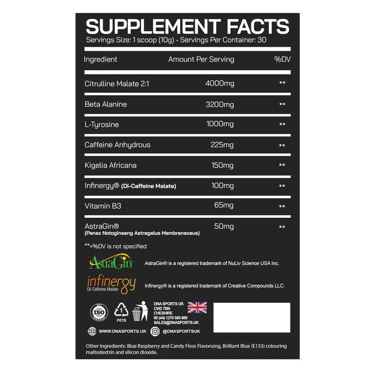 DNA Sports Vibe - Pre-Workout Powder
