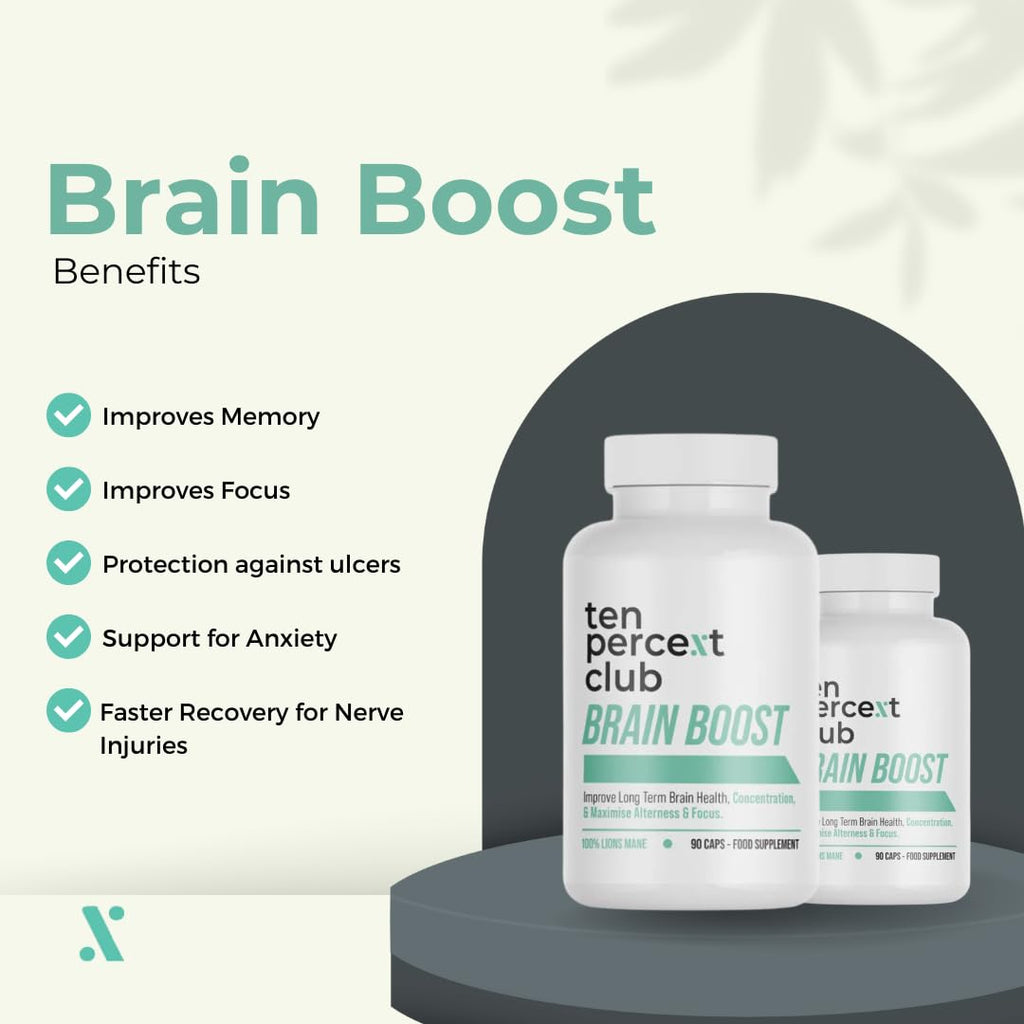 The Ten Percent Club Brain Boost - 90 Caps - Mushrooms