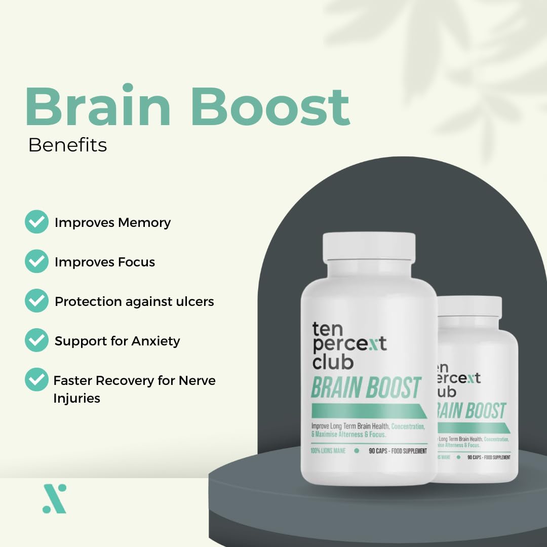 The Ten Percent Club Brain Boost - 90 Caps - Mushrooms
