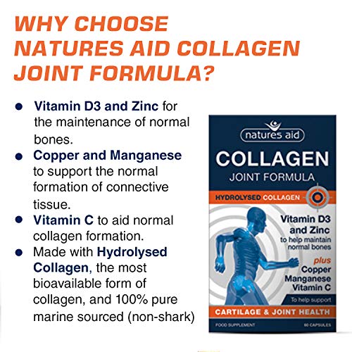 Natures Aid Collagen Joint Formula box with hydrolyzed collagen for joint health