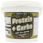 White NutriSport Protein + Carbs 5kg tub for post exercise muscle recovery and glycogen