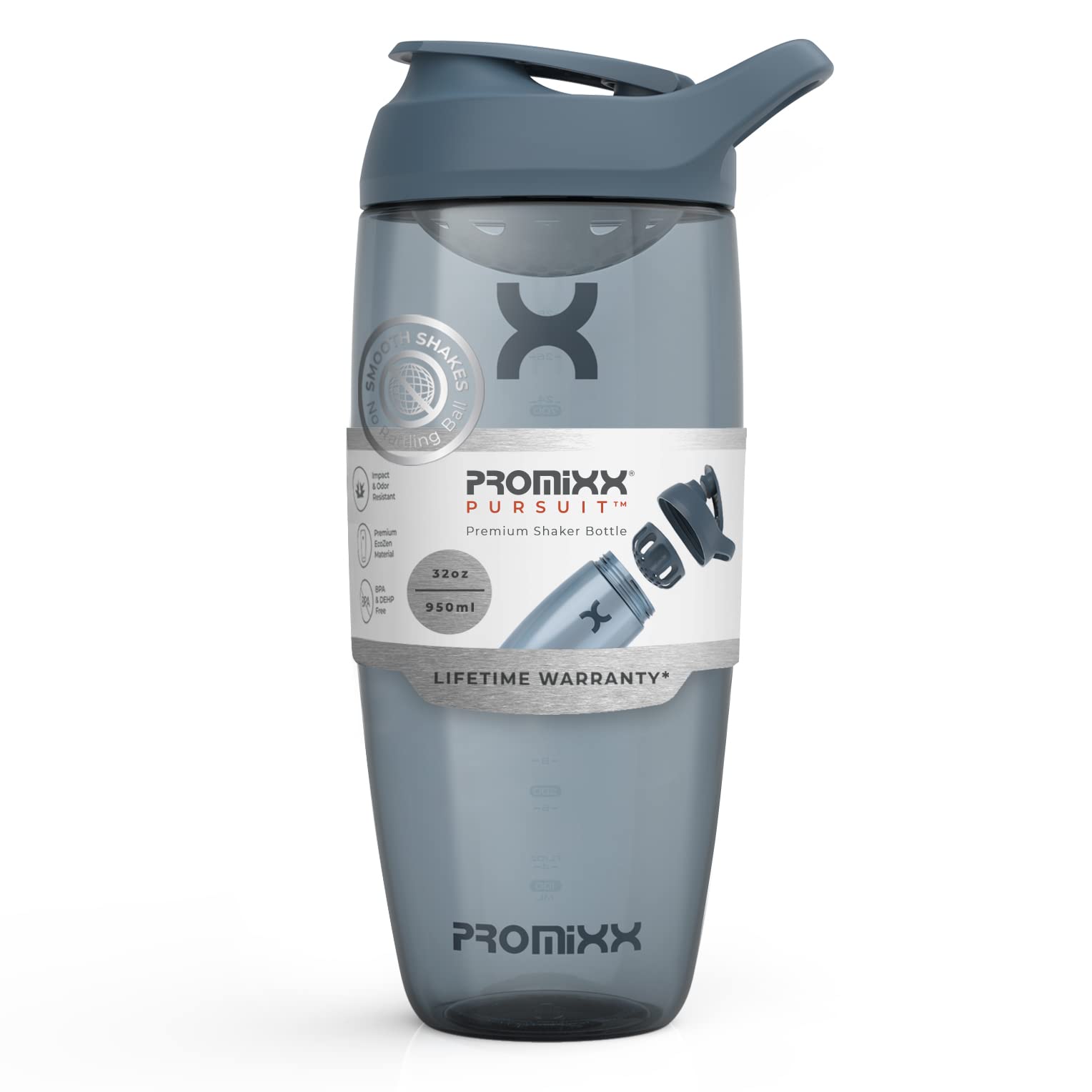 PROMiXX Pursuit EcoZen Shaker Bottle - 950ml / Midnight Blue - Shaker Bottle (Less Than 2 Litres)