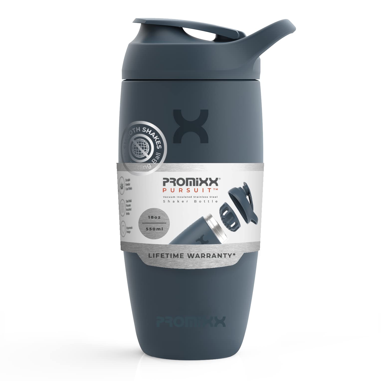 PROMiXX Pursuit Stainless-Steel Shaker Bottle - Shaker Bottle (Less Than 2 Litres)