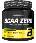 Black tub of BioTechUSA BCAA Zero green apple flavor for lean muscle and clean nutrition