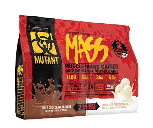 Mutant Mass Dual Chamber - 2.72kg / Choc & Vanilla Ice Cream - Weight Gainer Powder