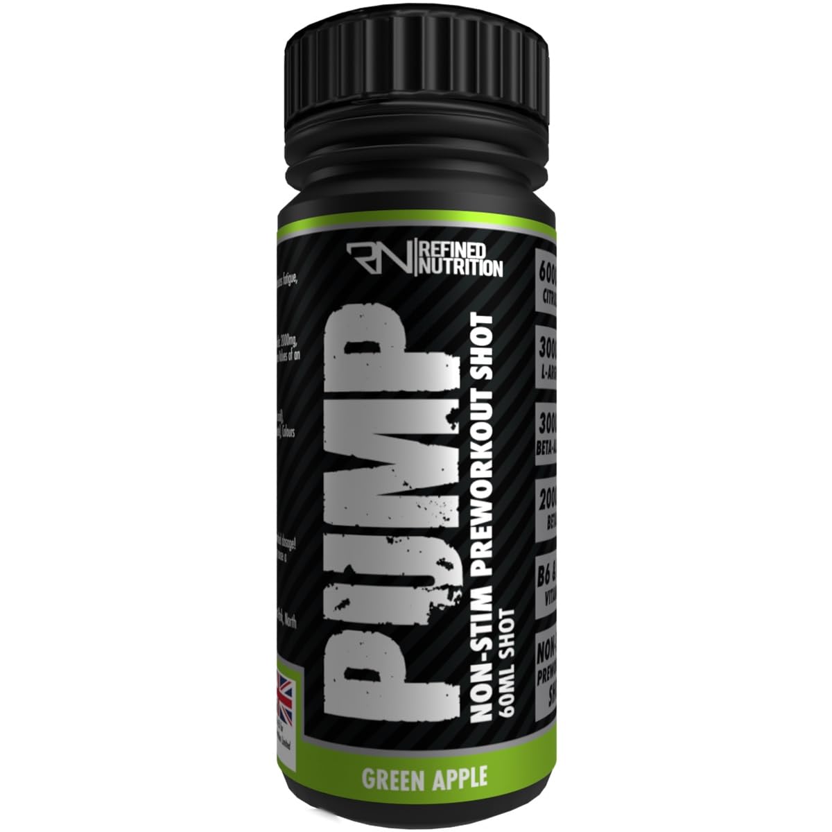 Refined-Nutrition-PUMP-Pre-Workout-Shots--Green-Apple - 12x60ml / Green Apple - Pre-Workout Shots