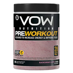 VOW Nutrition Pre Workout with Blackcurrant & Apple flavor boosts energy with key ingredients