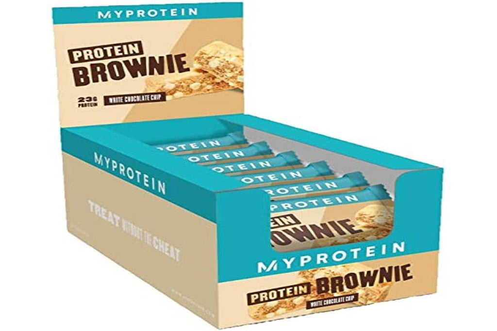 MyProtein Protein Brownie - 12x60g / White Chocolate Chip - Protein Brownies