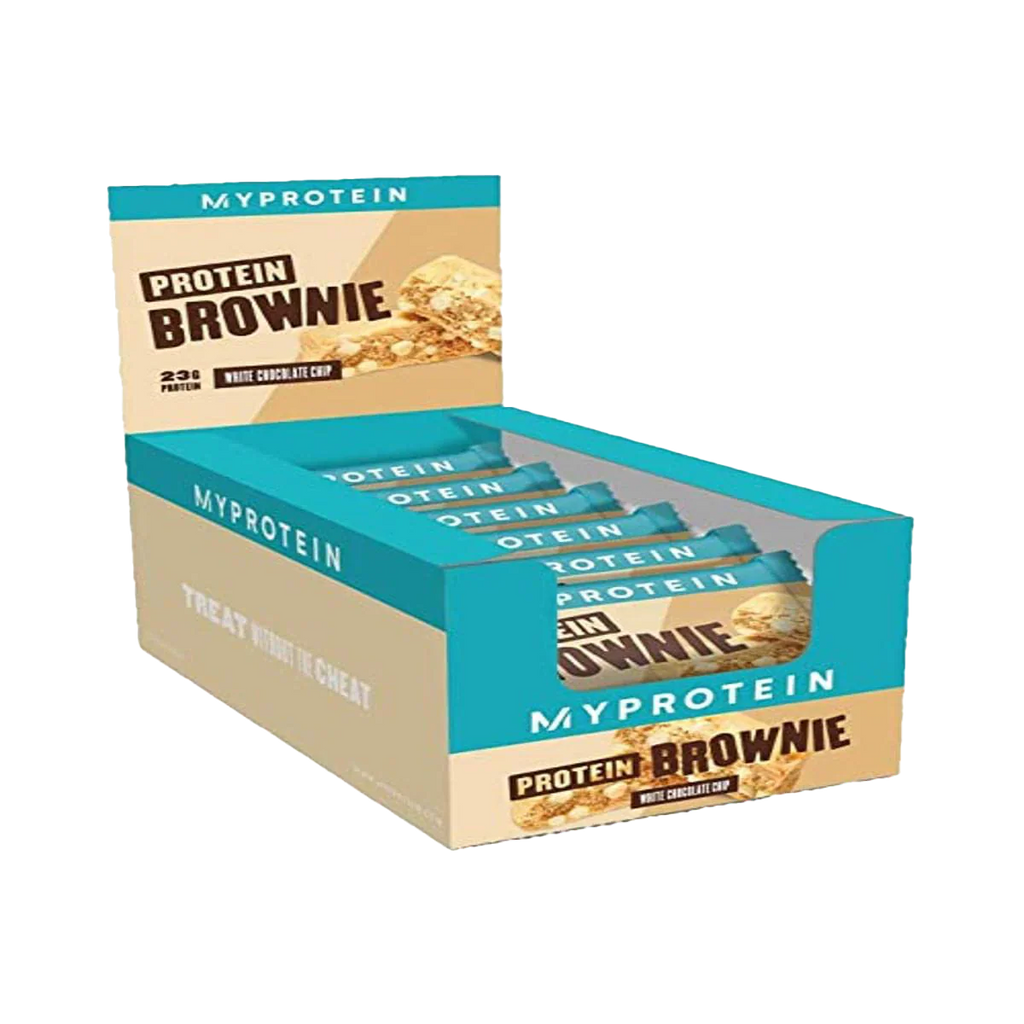 MyProtein Protein Brownie - 12x60g / White Chocolate Chip - Protein Brownies