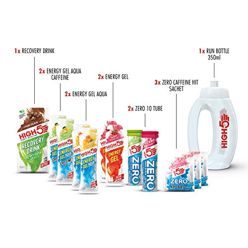 High5 Run Pack with energy gel aqua recovery drink chocolate for energy hydration