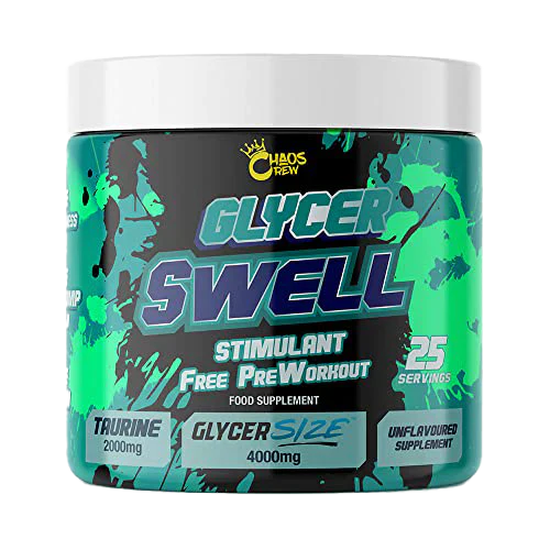 Chaos Crew Glycer Swell pre-workout with blood flow boosts and clinically dosed ingredients