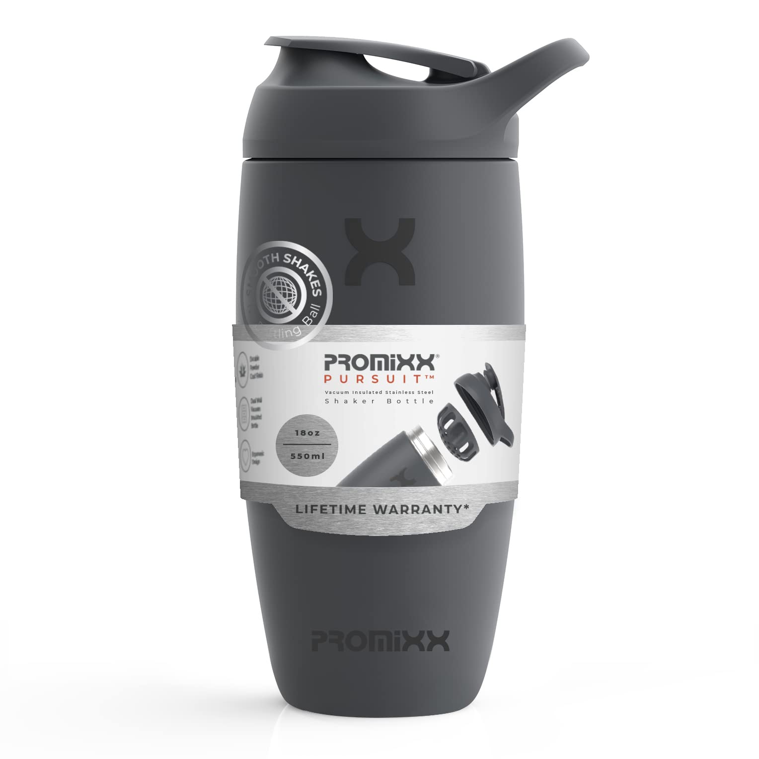 PROMiXX Pursuit Stainless-Steel Shaker Bottle - Shaker Bottle (Less Than 2 Litres)