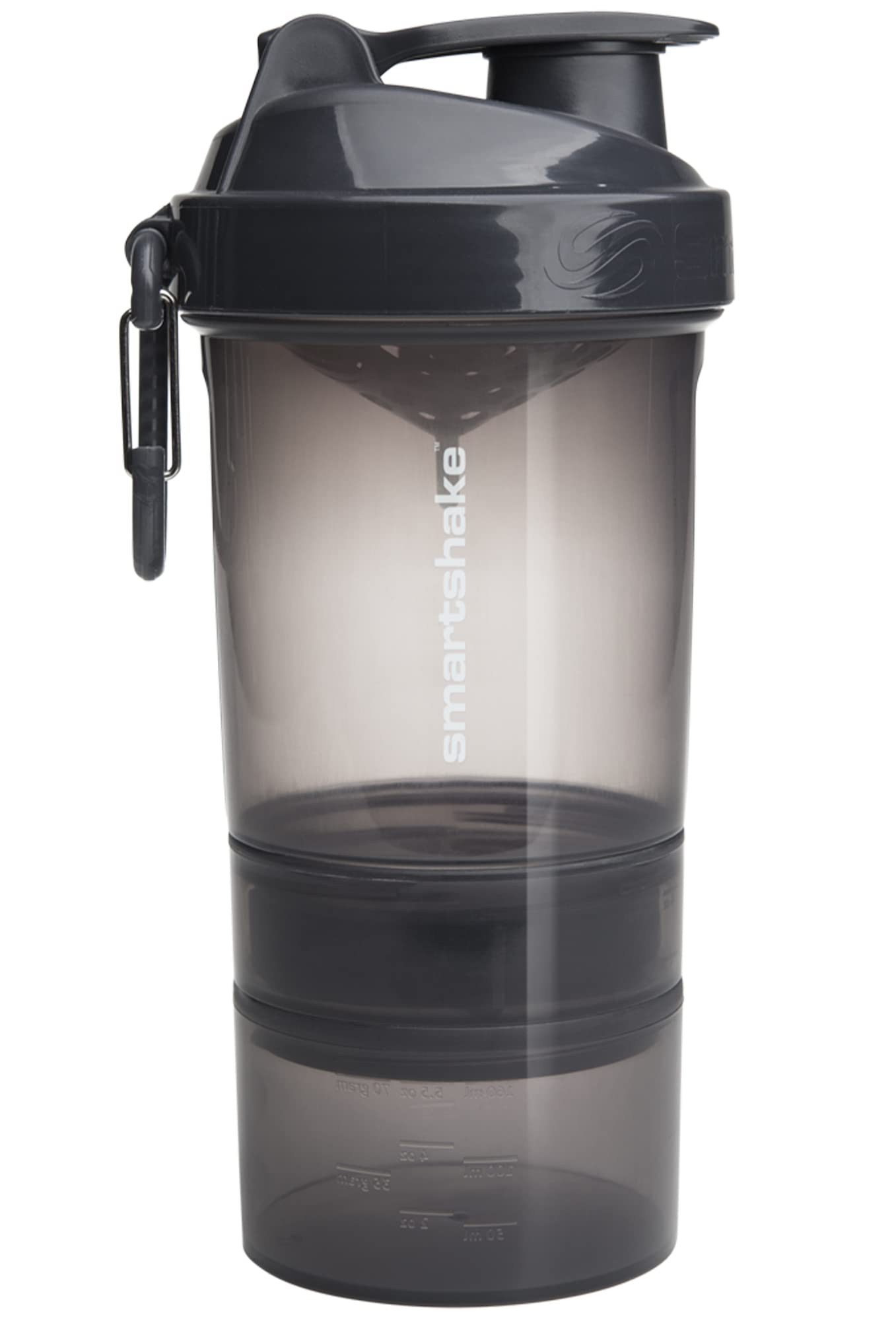 Smartshake O2Go Shaker - 600ml / Space Grey - Shaker Bottle (Less Than 2 Litres)