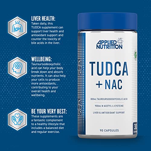 Applied Nutrition Tudca + Nac - 90 Caps - Antioxidant Support Capsules