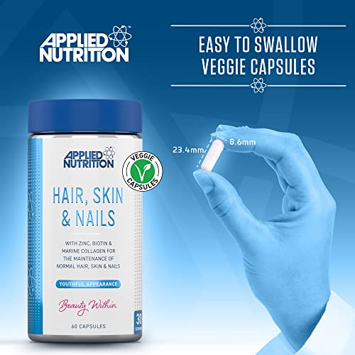 Applied Nutrition Hair Skin & Nails - 60 Caps - Hair Skin & Nails Support Capsules