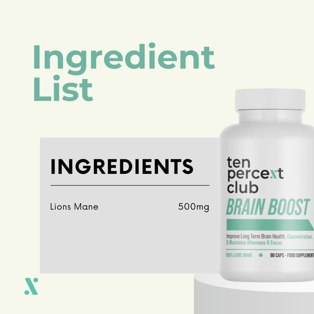 The Ten Percent Club Brain Boost - 90 Caps - Mushrooms