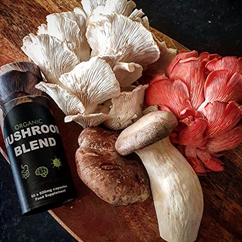 Feel Supreme Mushroom Blend - 60 Veg Caps - Mushroom Powder