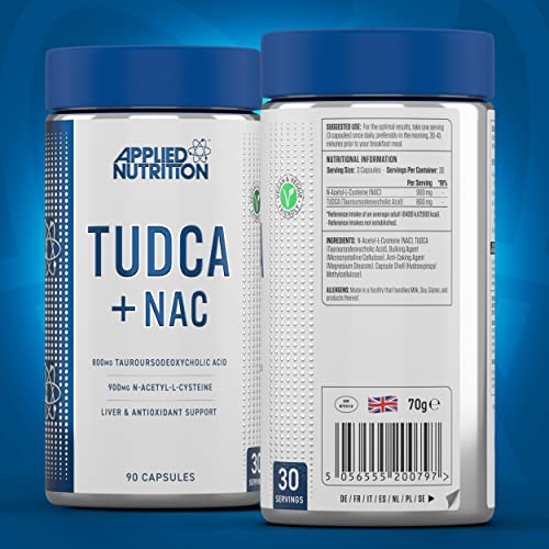 Applied Nutrition Tudca + Nac - 90 Caps - Antioxidant Support Capsules