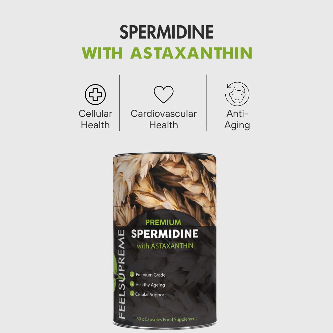 Feel Supreme Premium Spermidine & Astaxanthin Complex for cellular health and anti-aging