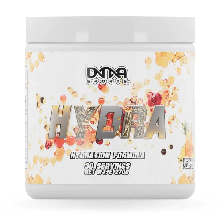 White plastic tub of DNA Sports Hydra 1 hydration formula for sports hydra recovery