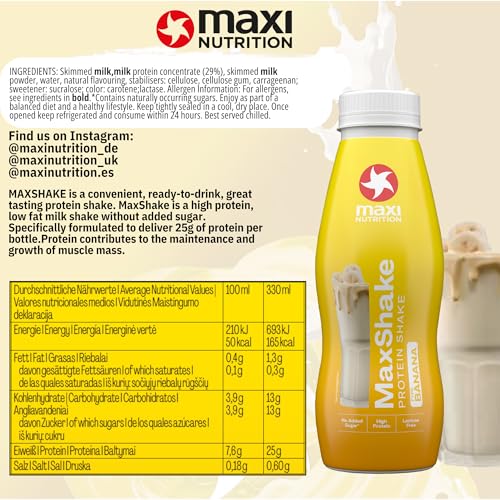 MaxiNutrition MaxShake Protein Milkshake 12x330ml
