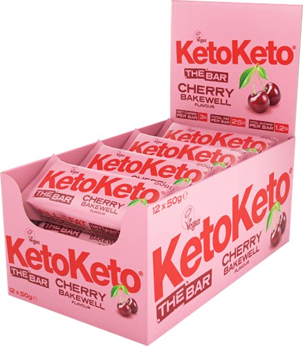 KetoKeto Bar - 12x50g / Cherry Bakewell - Protein Bars