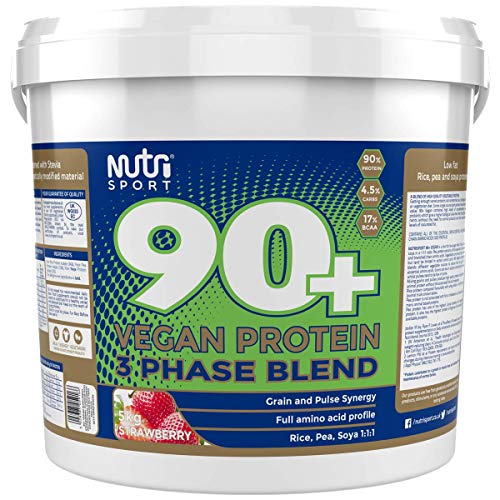 NutriSport 90 + Vegan Protein - 5kg / Strawberry - Vegan Protein Blend Powder
