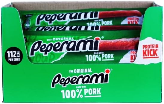 A multipack of Peperami Salami pork snacks ready to snack on