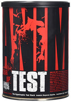 Black and red Animal Test supplement canister showing pro-androgen complex and arachidonic acid