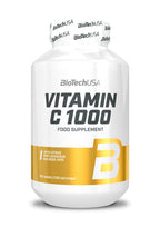 White BioTech USA Vitamin C 1000 supplement bottle with gold and white label