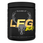Black Bucked UP LFG BURN pre-workout with deer logo, transform stored fat, Himalayan salt, L-Carnitine Tartrate
