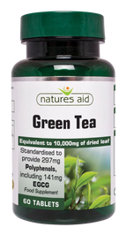 Natures Aid Green Tea 10,000mg - 60 Tabs - Green Tea Capsules