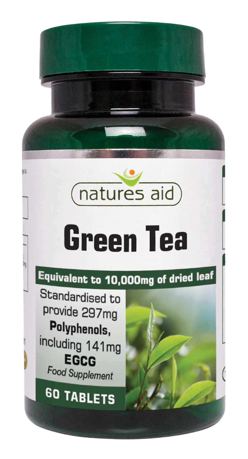 Natures Aid Green Tea 10,000mg - 60 Tabs - Green Tea Capsules